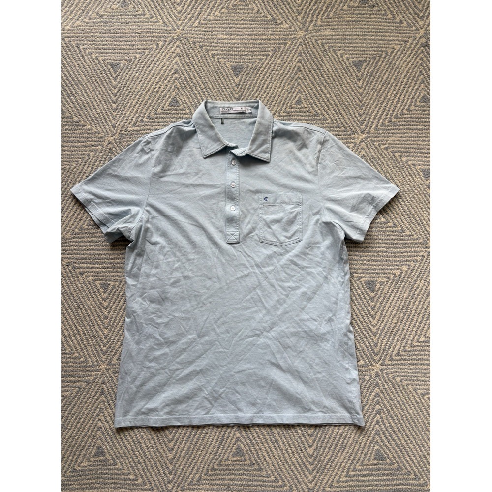 Criquet Organic Cotton Pocket Polo Shirt - Light Blue - XL Slim
